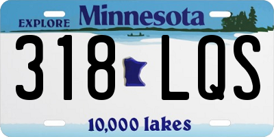 MN license plate 318LQS