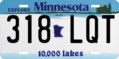 MN license plate 318LQT
