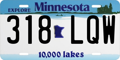MN license plate 318LQW