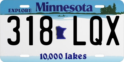 MN license plate 318LQX