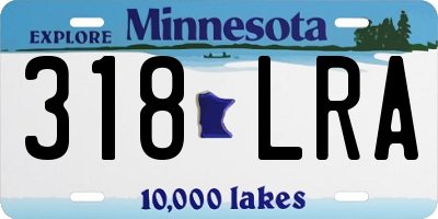 MN license plate 318LRA