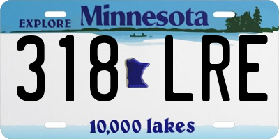 MN license plate 318LRE
