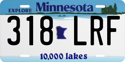 MN license plate 318LRF