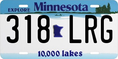 MN license plate 318LRG