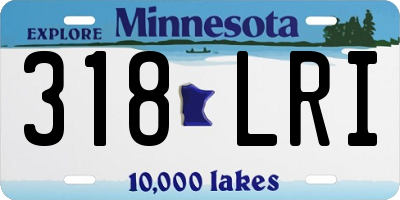MN license plate 318LRI