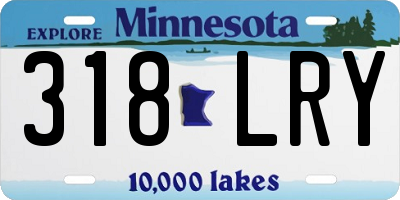 MN license plate 318LRY