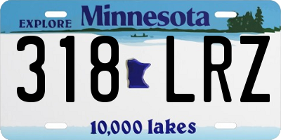 MN license plate 318LRZ
