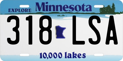 MN license plate 318LSA