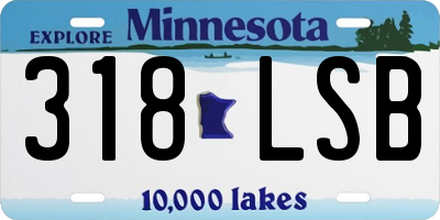 MN license plate 318LSB