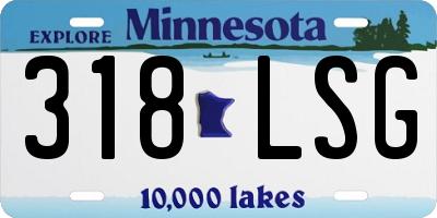 MN license plate 318LSG