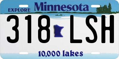 MN license plate 318LSH