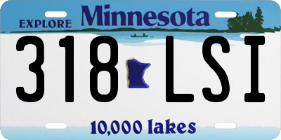 MN license plate 318LSI
