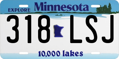 MN license plate 318LSJ