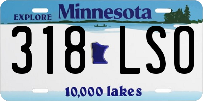 MN license plate 318LSO