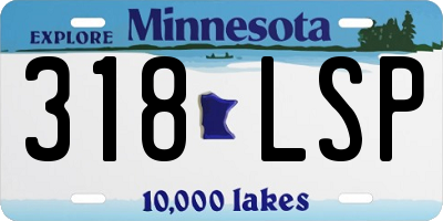 MN license plate 318LSP