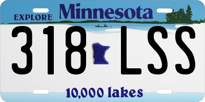 MN license plate 318LSS