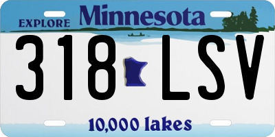 MN license plate 318LSV