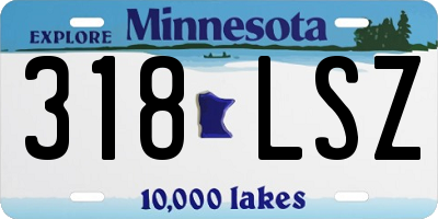 MN license plate 318LSZ