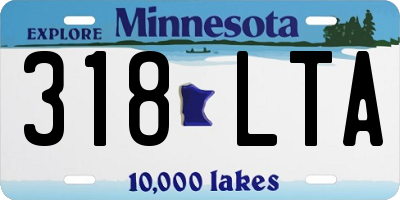 MN license plate 318LTA