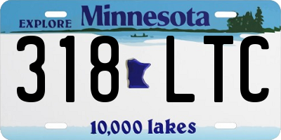 MN license plate 318LTC