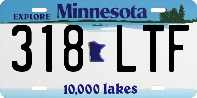 MN license plate 318LTF