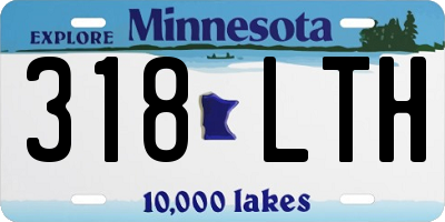 MN license plate 318LTH