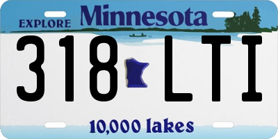 MN license plate 318LTI