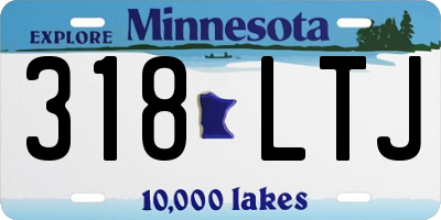 MN license plate 318LTJ