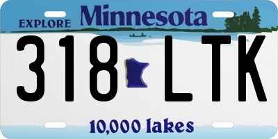 MN license plate 318LTK
