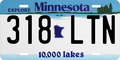 MN license plate 318LTN