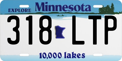 MN license plate 318LTP