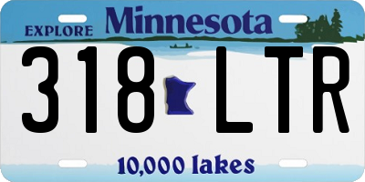 MN license plate 318LTR