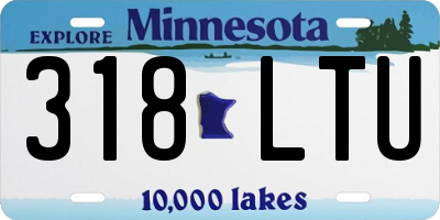 MN license plate 318LTU