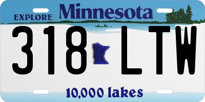 MN license plate 318LTW