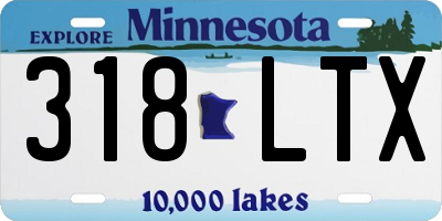MN license plate 318LTX