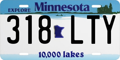 MN license plate 318LTY