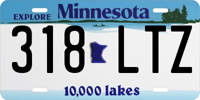 MN license plate 318LTZ