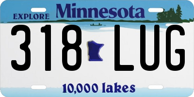 MN license plate 318LUG