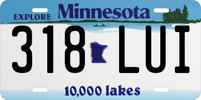 MN license plate 318LUI