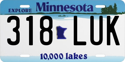 MN license plate 318LUK