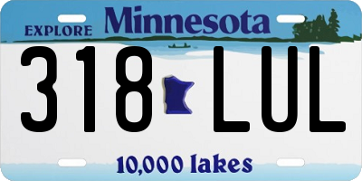 MN license plate 318LUL