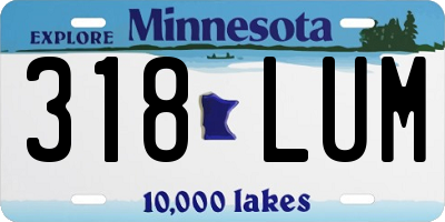 MN license plate 318LUM