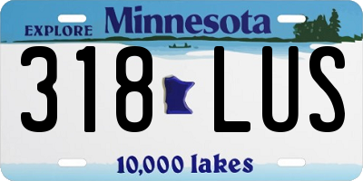 MN license plate 318LUS