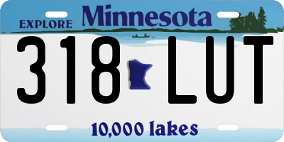 MN license plate 318LUT