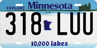 MN license plate 318LUU