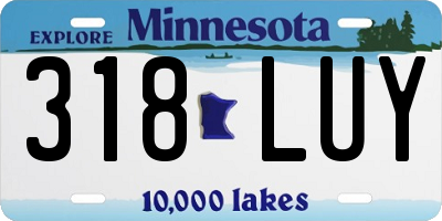 MN license plate 318LUY