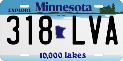 MN license plate 318LVA