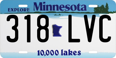 MN license plate 318LVC