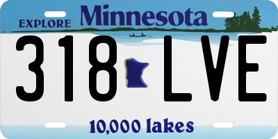 MN license plate 318LVE