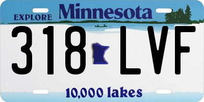 MN license plate 318LVF